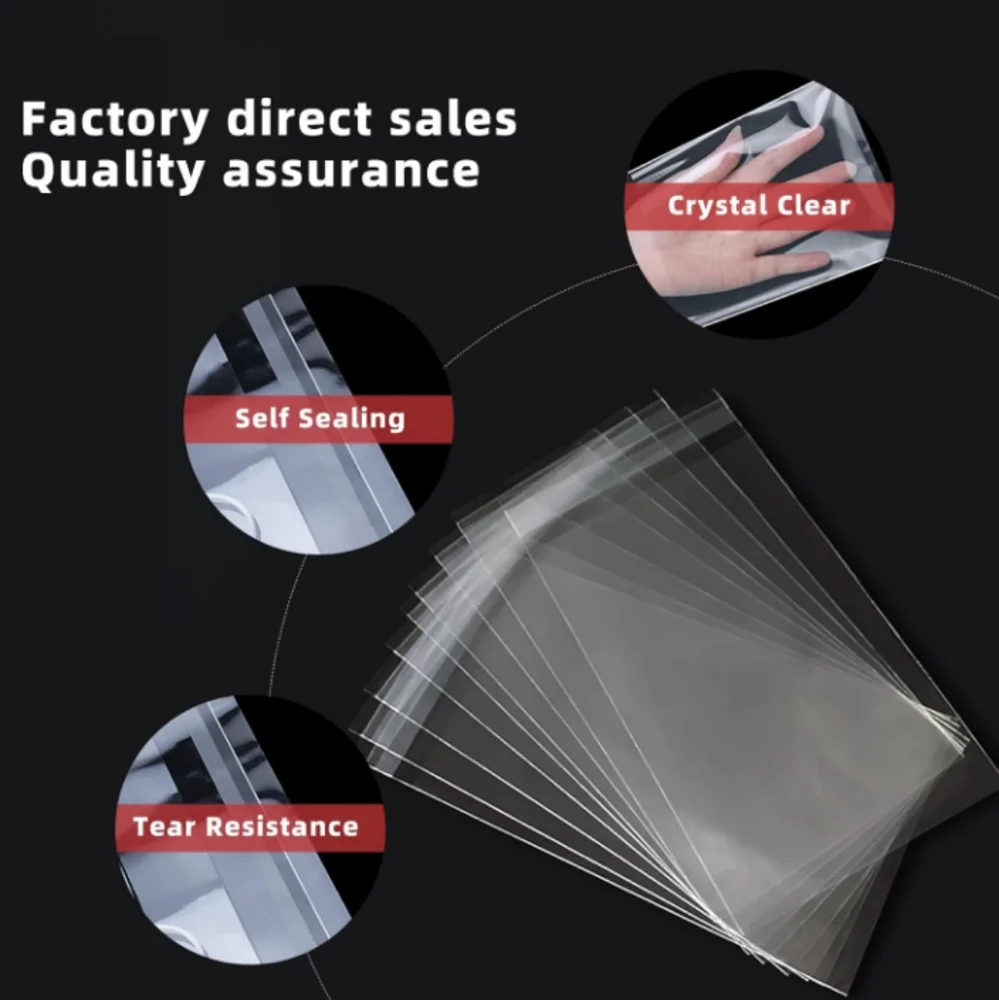 25 Self Sealing Cellophane/Clear Resealable Bags for Packaging Shirt 10x14